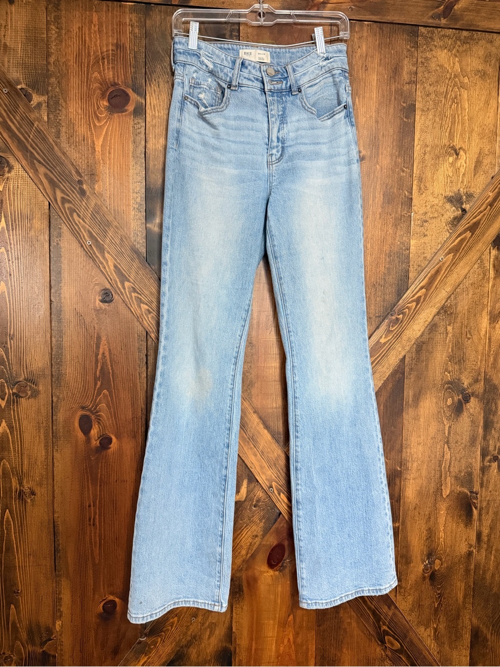 BKE Billie High Rise Slim Fit Bootcut Jeans Light Wash 27x34